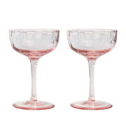 Puro coupe glass in blush pink by Juliska