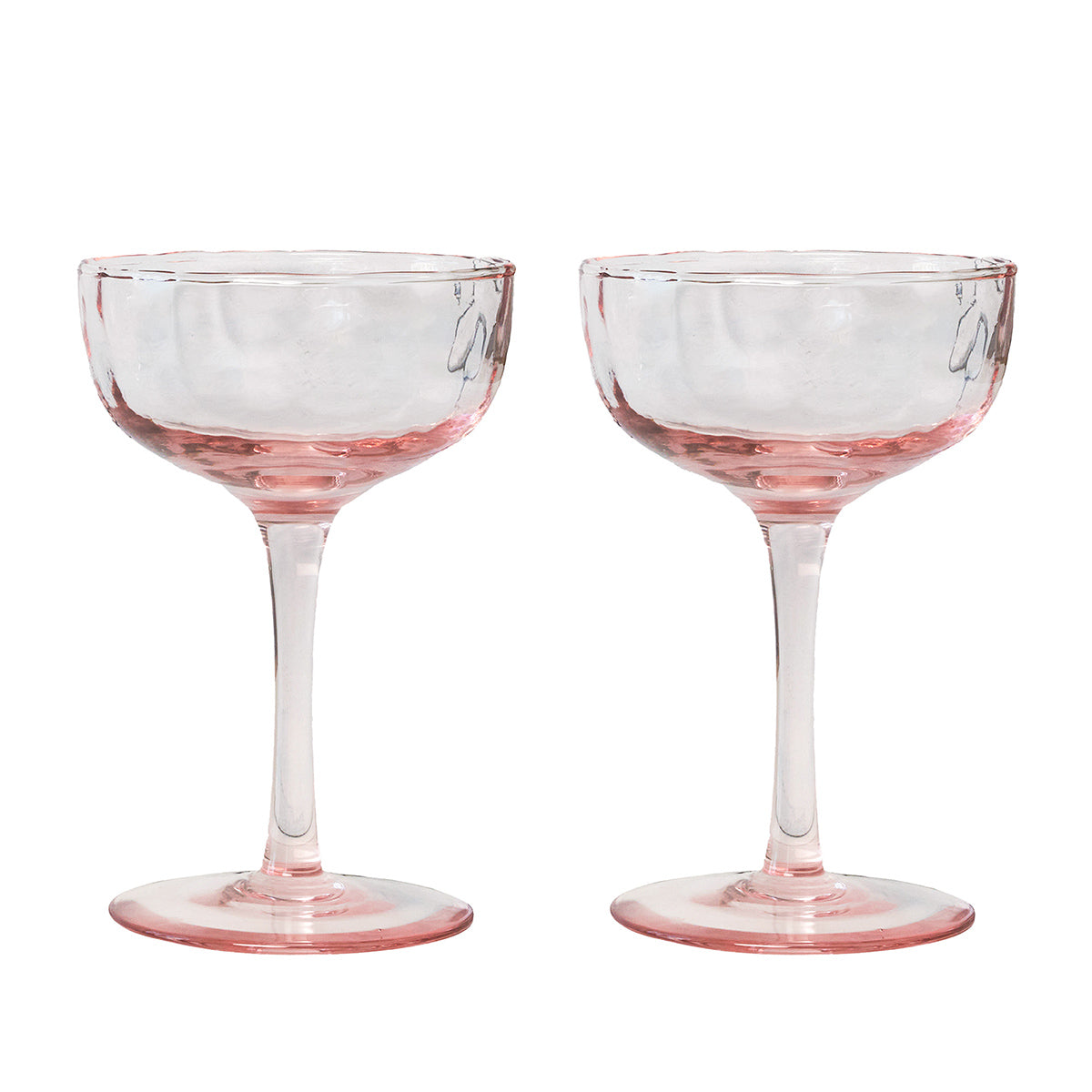 Puro coupe glass in blush pink by Juliska