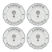 L'Amour Toujours Dessert/Salad Plate Assorted Set/4