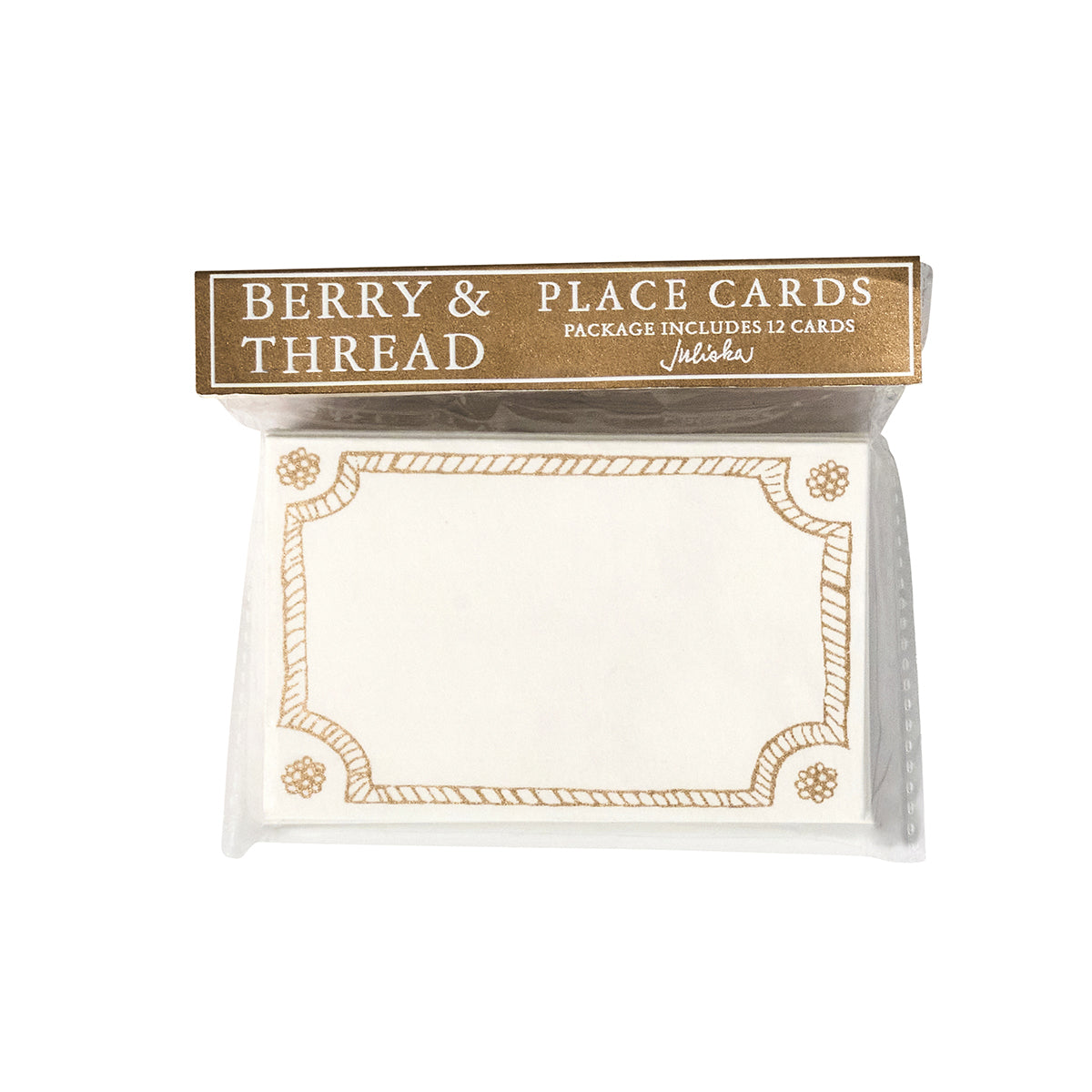 Berry & Thread Place Card Set/12 - Gold - detail view