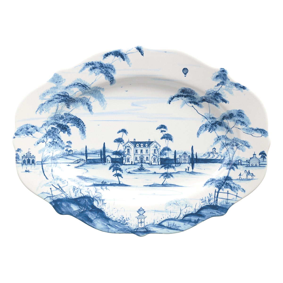 Country Estate 18.5 in Platter - Delft Blue
