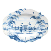 From our Country Estate Collection- This stately show-stopper conveys the virtues of home and hospitality. Use it to proudly display your culinary adventures, from the casual Friday night chicken for two, to your famous Christmas roast for ten. Featuring: Main House, Stable, Boathouse, and Hot Air Balloon.