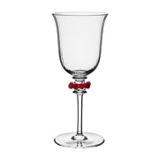 Nell Ruffle Wine Glass - Ruby