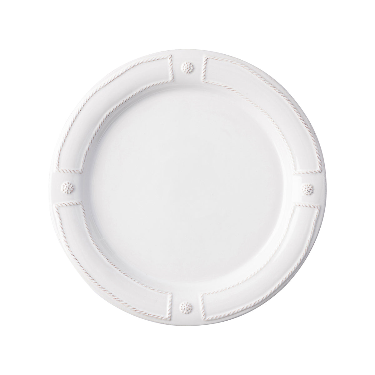 Berry & Thread French Panel Dessert/Salad Plate - Whitewash