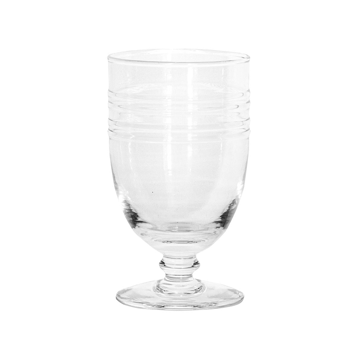 Everything looks better on a pedestal, and this gorgeous goblet is no excaption. Whether it’s filled with sparkling water or a vibrant party drink, this mouth-blown artisanal glass elevates everyday sipping to something a splash more special, with its endless rippling effect. Complete the look with its coordinating pitcher for easy and elegant entertaining.