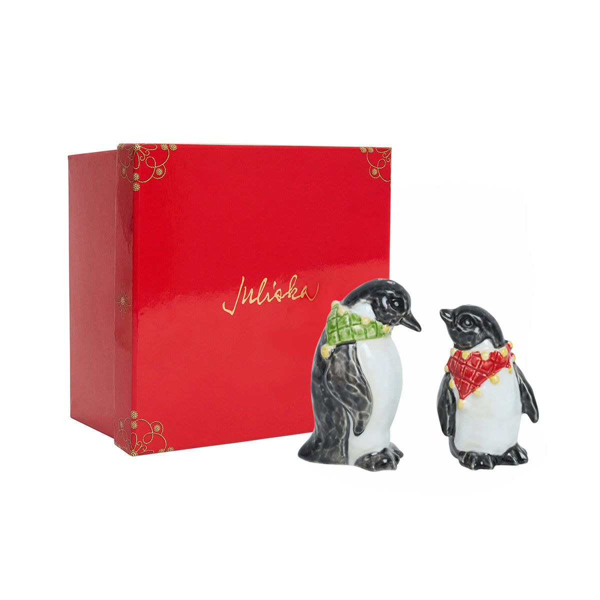 Clever Creatures Penguin Salt and Pepper Shakers Set/2pc - styled table setting view