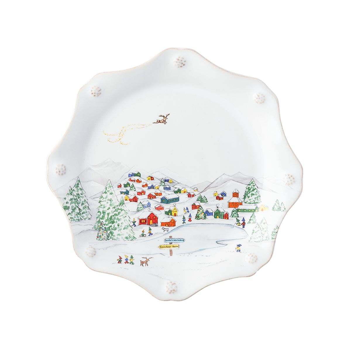 Berry & Thread North Pole Dessert-Salad Plate Assorted Set-4 – Juliska