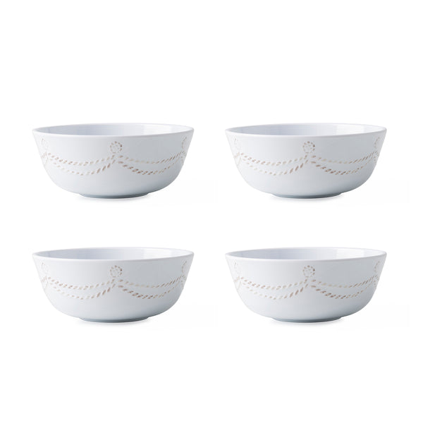 Berry & Thread Melamine Cereal-Ice Cream Bowl Set-4 - Whitewash