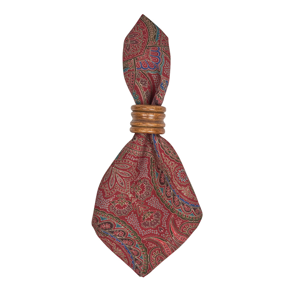 Paisley Napkin Set/4 - Red - styled table setting view