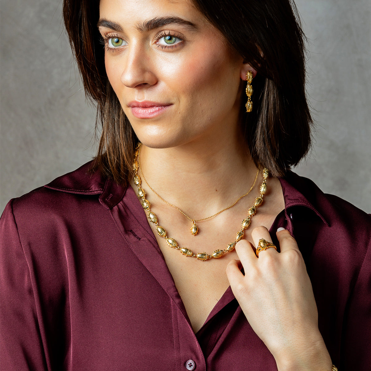 Scarab Gilded Ring - Gold lifestyle