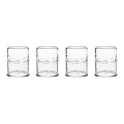 The classic. Four Double Old Fashioned glasses of unrivaled beauty for sipping and savoring the good life. Distinctive for its mix of spiral optic glass and hammered treatment, a ground-breaking technique achieved by our master glass artisans to stunning effect that pairs perfectly with smooth pours, favorite libations, and celebratory moments. Achieve legendary status by showing up with this set, which comes beautifully wrapped in our signature Juliska gift box. Let cocktail hour commence!