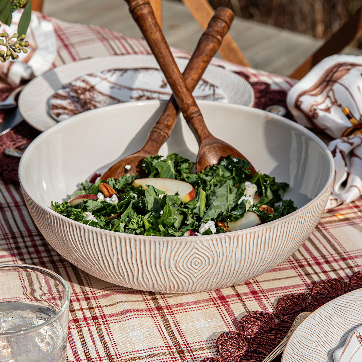 Blenheim Oak 12 in Serving Bowl - Whitewash – Juliska
