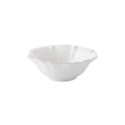 We've dressed our Whitewash Berry Bowl with charming details - ruffled fluting, a scalloped edge, and a sprinkling of berries. Perfect for nuts at the fireside or candies on your desk.