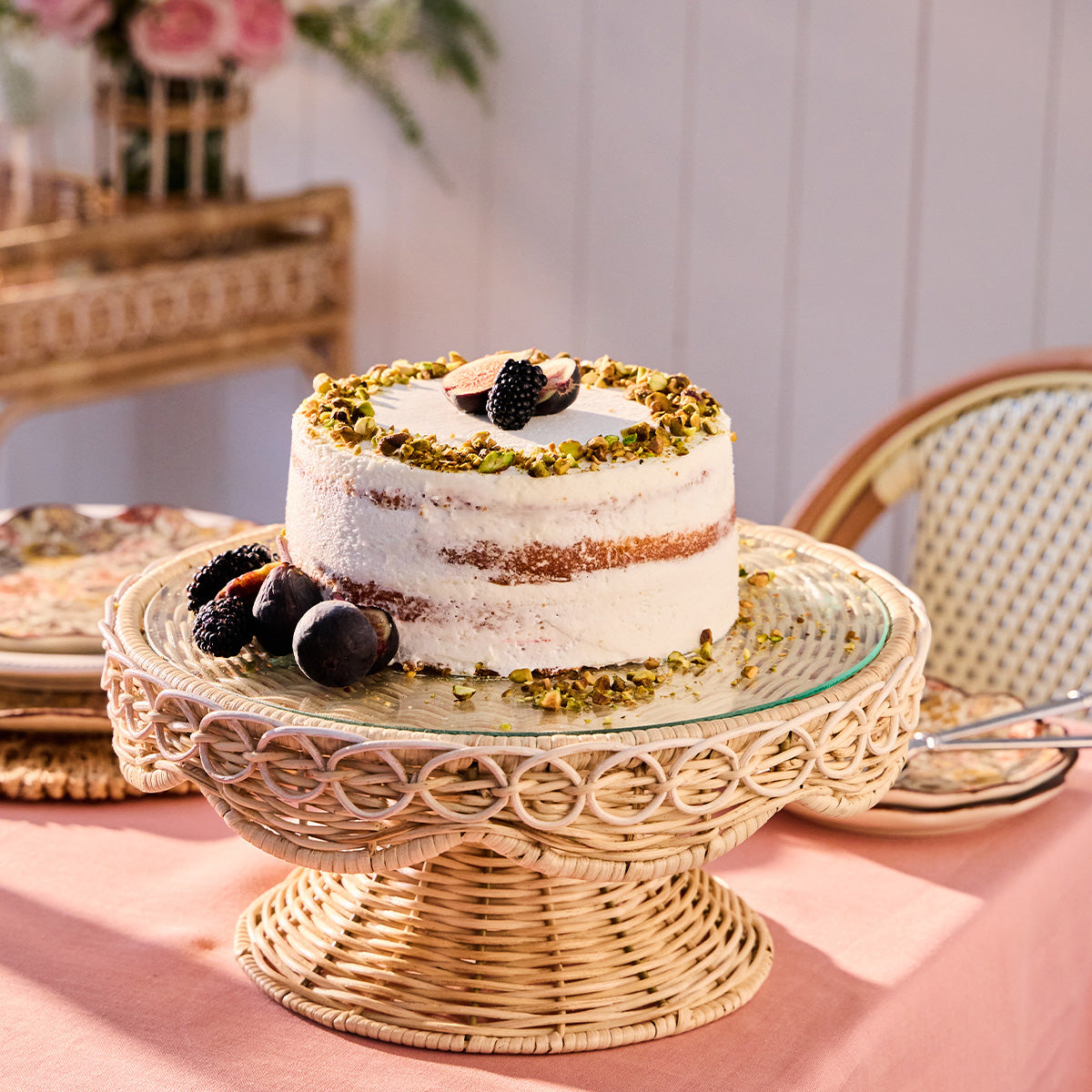 Provence Rattan Cake Stand - Whitewash – Juliska