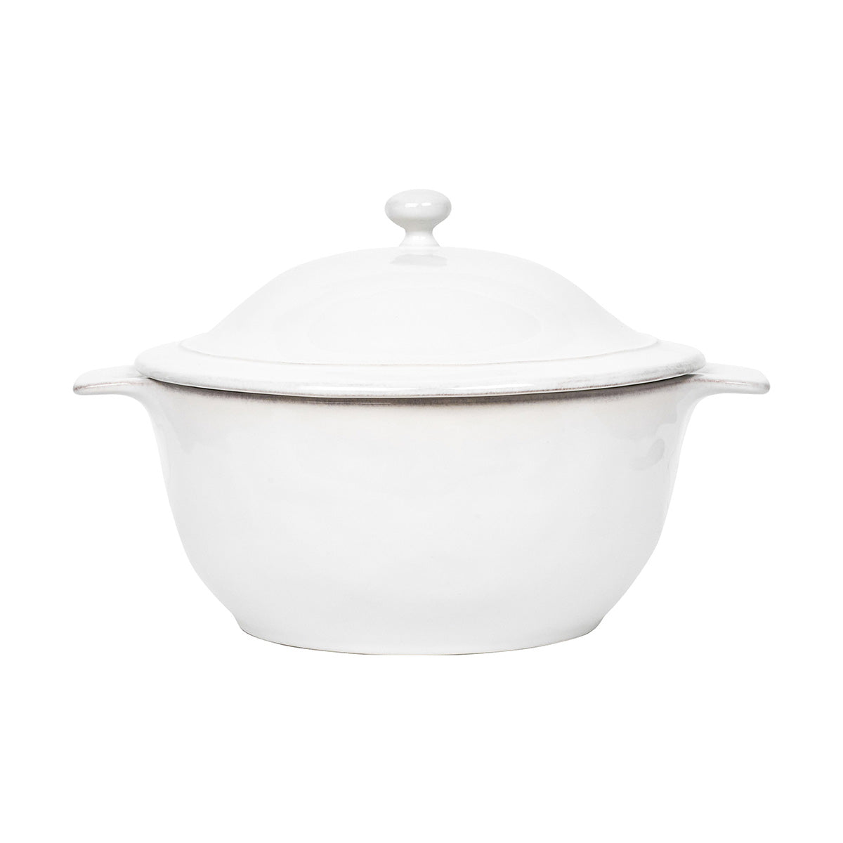 Puro 12 in Casserole with Lid - Whitewash