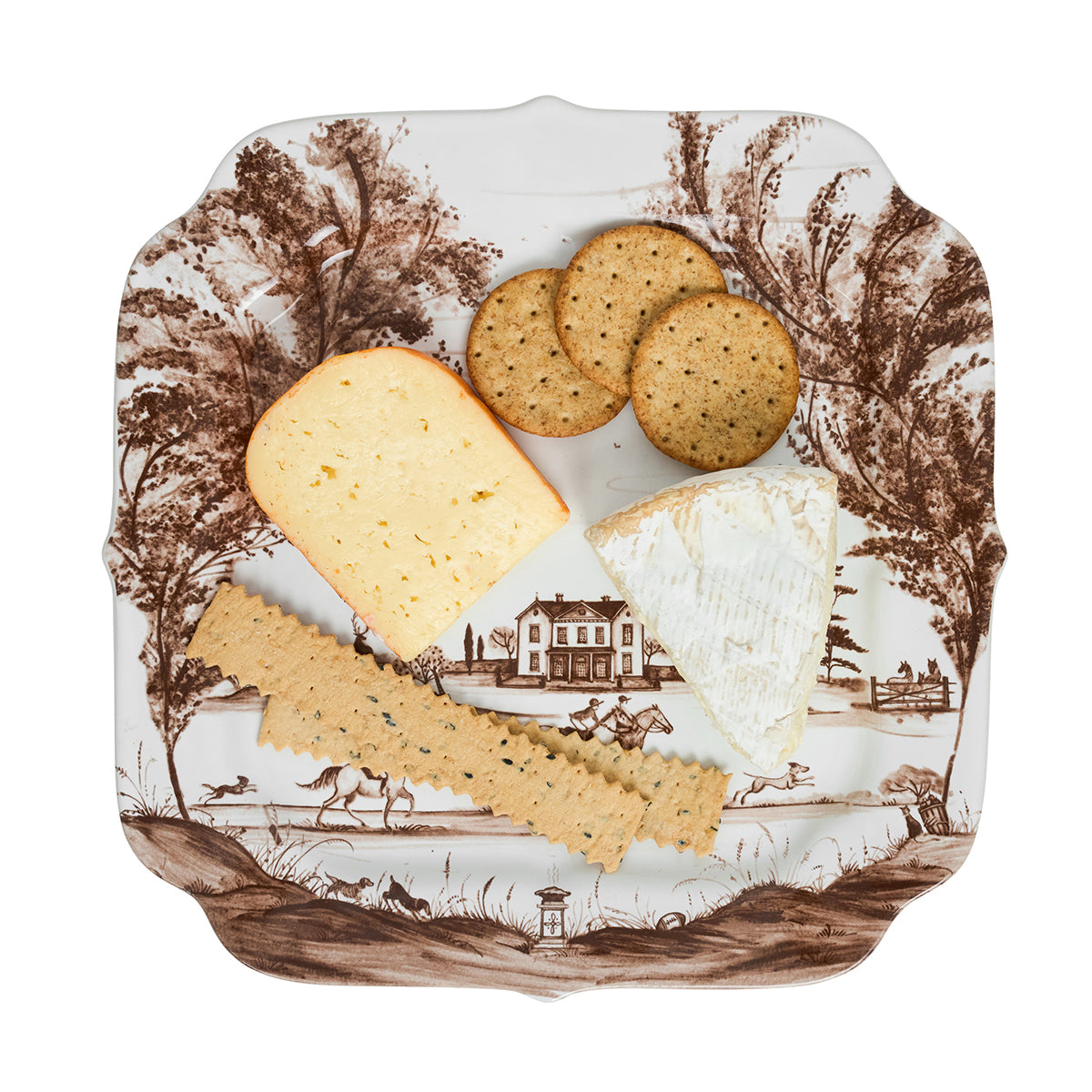 Country Estate Harvest 12" Tray - Sepia - styled table setting view