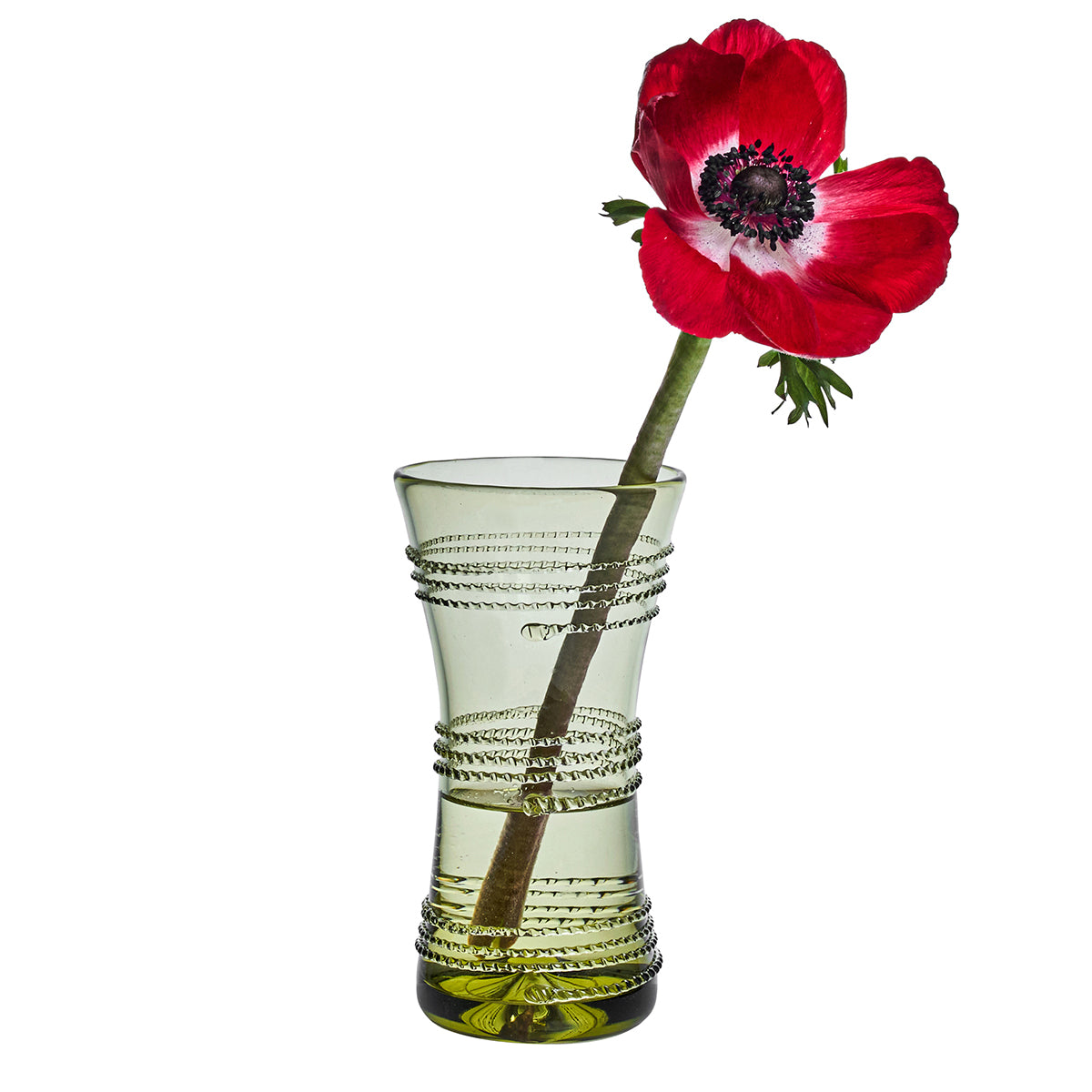 Ella 6" Corset Vase - Green - detail view