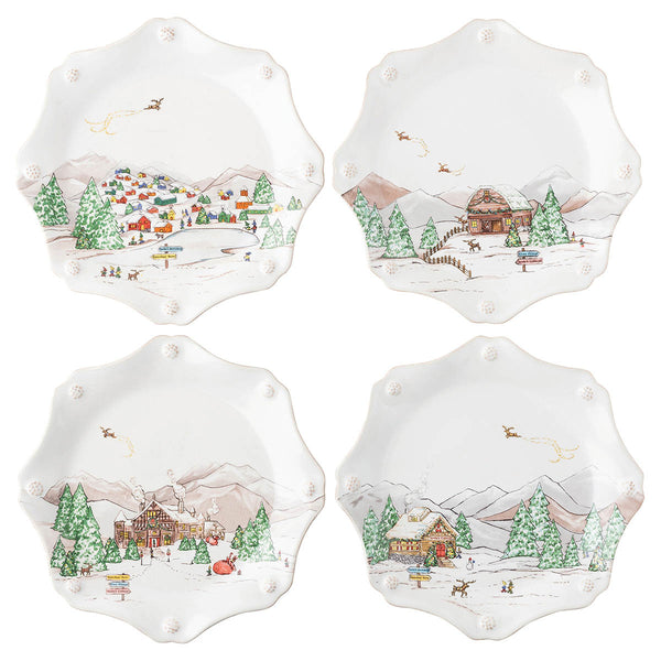 Berry & Thread North Pole Dessert-Salad Plate Assorted Set-4 – Juliska