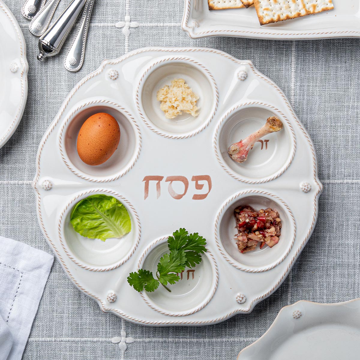 Berry & Thread Seder Plate - Whitewash – Shop Juliska