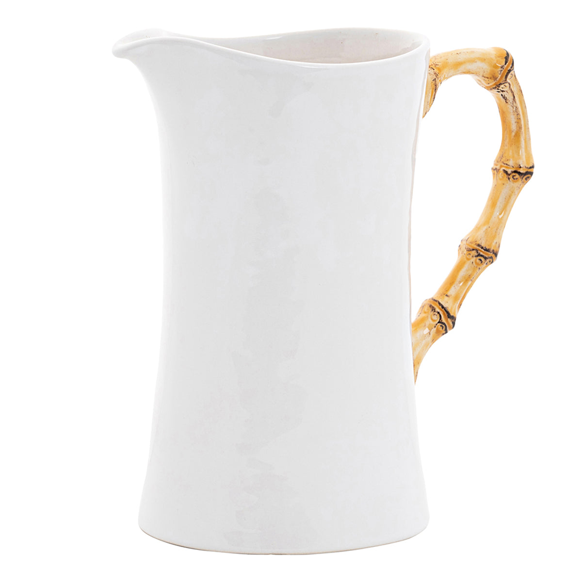 The combination of sunny bamboo and the gleaming white of this ample pitcher is a match made in paradise. Serve up a fun party drink on a Friday or fresh-squeezed lemonade for book club - it also moonlights as a chic vase, filled with armfuls of flowers.