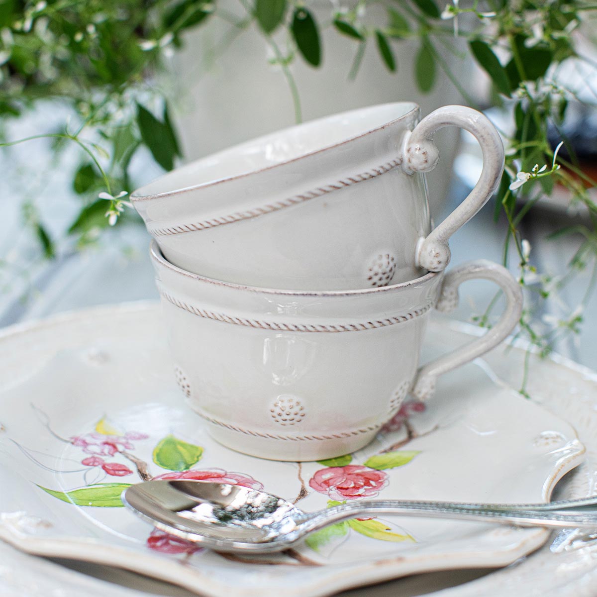 Berry & Thread Teacup - Whitewash – Shop Juliska