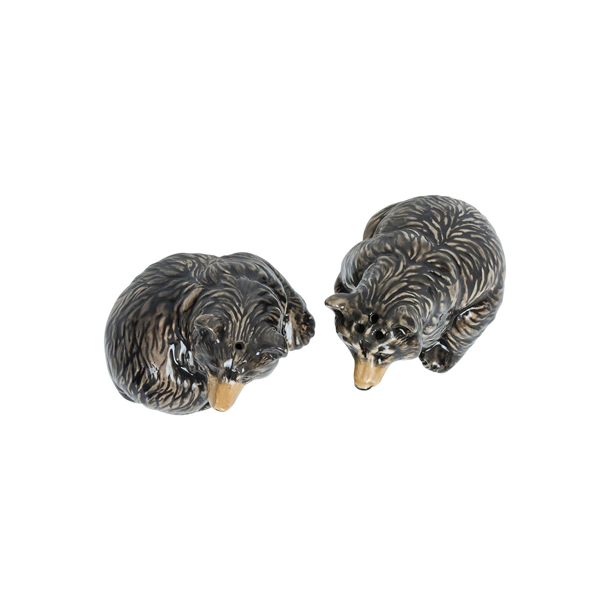 Clever Creatures Black Bear Salt and Pepper Shakers Set/2pc - detail view
