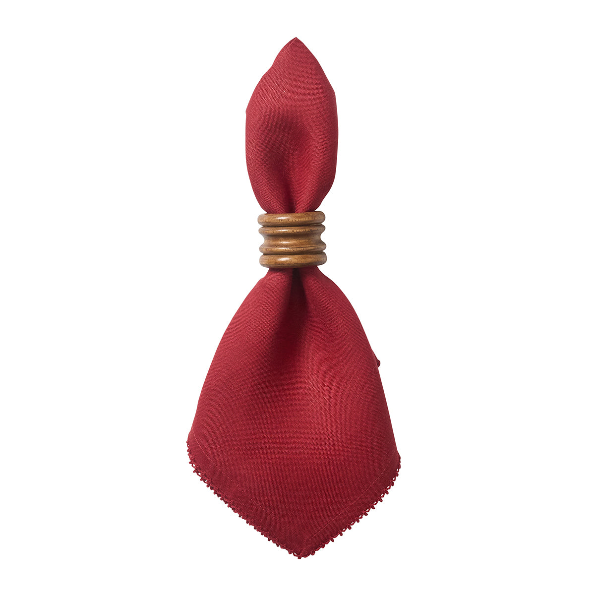 Berry Scallop Napkin Set/4 - Ruby - styled table setting view