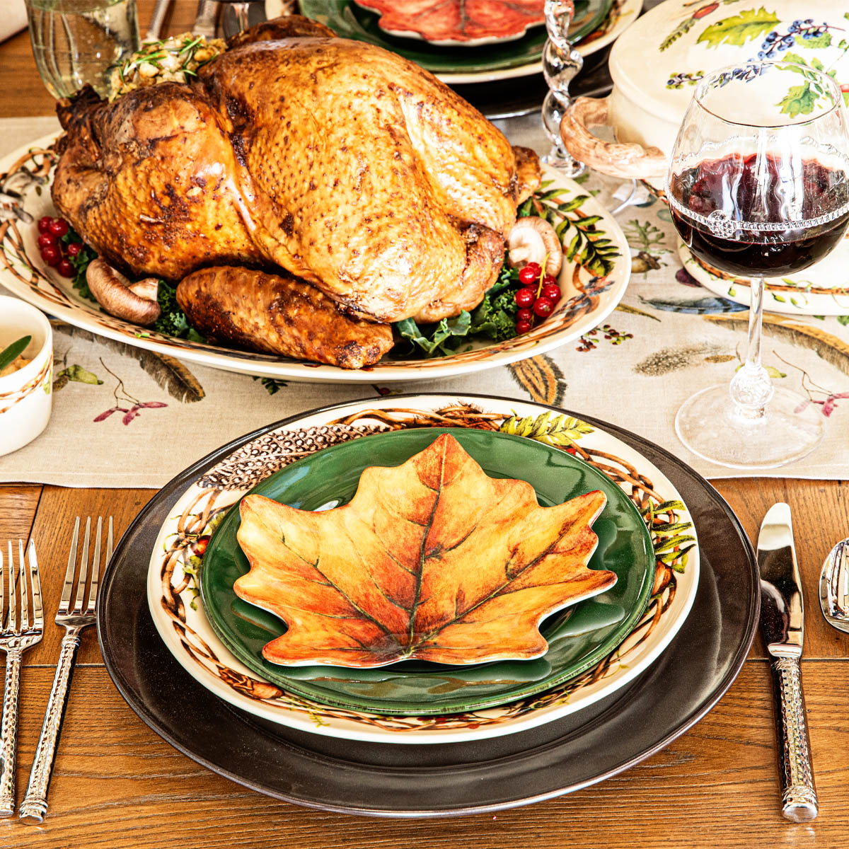 Forest Walk Leaf Plate Assorted Set-4 – Juliska