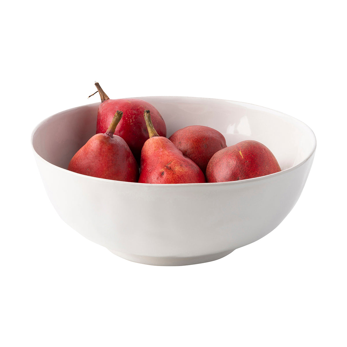 Puro 10" Serving Bowl - Whitewash, styled table setting view