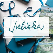 Juliska brand gift boxes and bags.