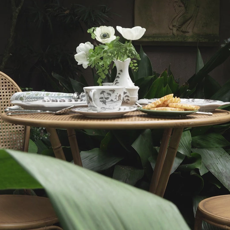 Load video: Sitio Stripe Dessert/Salad Plate - Basil