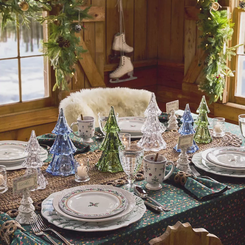 Looping video of different holiday tablescapes from the brand Juliska