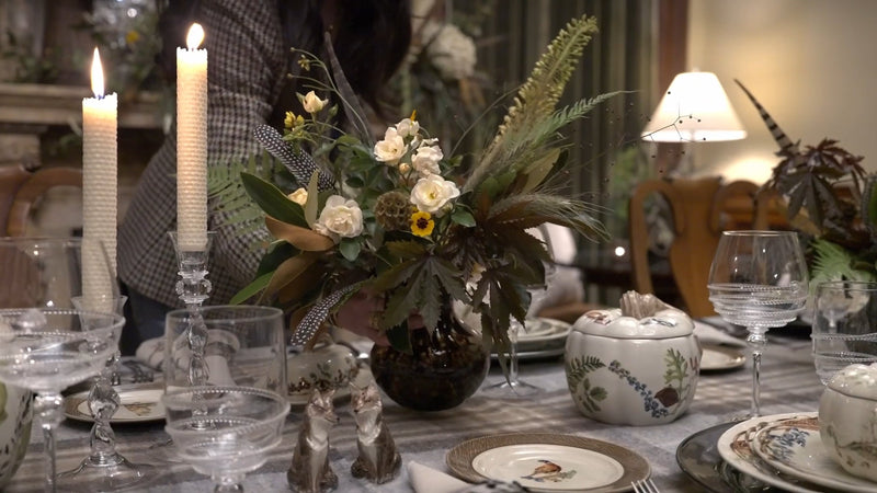 Load video: Thanksgiving-themed showcase of Juliska products, featuring the Forest Walk collection.