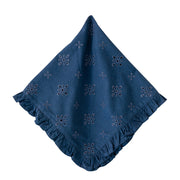 With a sprinkling of dainty eyelet cutouts and a sweet, ruffled border, these cotton napkins are equally elegant and relaxed. Available in fresh colors that are ideal for sunny settings, they breathe instant texture and a little understated loveliness to any tablescape. 