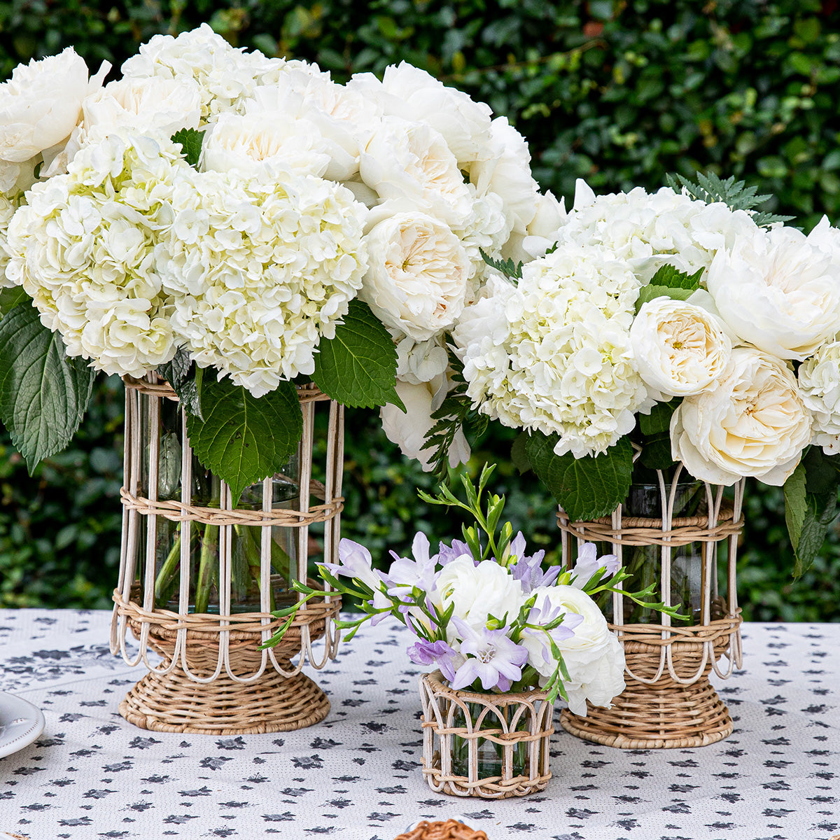 Provence Rattan Hurricane - Whitewash - Medium | Juliska – Shop