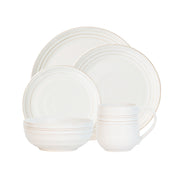 From our Bilbao Collection- Inspired by the beauty of the Basque country and the city of Bilbao, we created this collection with a mix of old and new in mind. Classic coupe shapes highlight Bilbao's casual elegance and stunning combination of modernity and patina. Five piece setting includes: dinner plate, dessert/salad plate, side/cocktail plate, cereal/ice cream bowl and cofftea cup. 