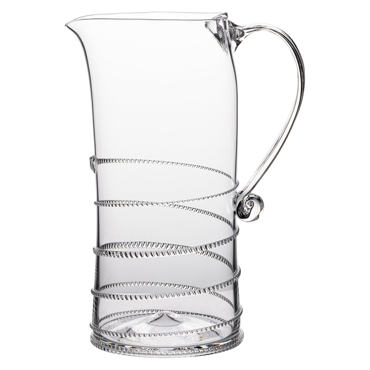 From our Amalia Collection - Our signature swirl ascends the clean silhouette of this pitcher, making it wonderfully versatile.
