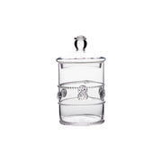 From our Isabella Collection - Dress up sparkling sugar in the kitchen or cotton balls in the bath for a refined style that leaves no stone unturned. Remove the lid for a perfect little vase.