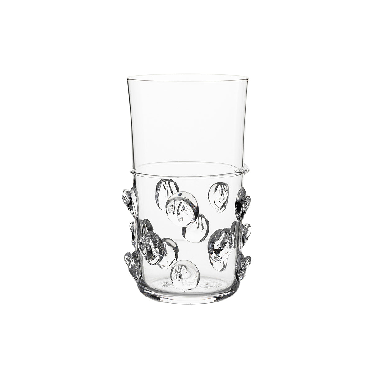 From our Florence Collection- Redesigned for ease of use, the historic bohemian 'prunt' motif of indulgent droplets on this substantial tumbler are opulent, fun and irresistibly tactile.