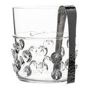 From our Florence Collection- This ice bucket with tongs features the historic Bohemian &'Prunt'; motif of indulgent droplets that are opulent, fun and irresistibly tactile.