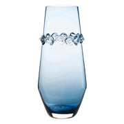 In a tranquil blue hue adorned with a coquettish, flower-like collar, this vase not only has substantial height for your most treasured blooms, but will stand out with such distinctive coloration.