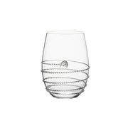 From our Amalia Collection - We've given the classic stemless wine glass a decadent twist with our signature Amalia swirl and single berry accent, to pair perfectly with your favorite vintages, upscale cocktail fetes, and casual summer nights on the veranda. The stemless design makes it sublimely easy to throw in the dishwasher at evening's end.