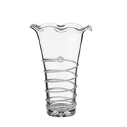 Part of our Amalia Collection and sporting a new flared rim, this 9" vase is bedecked with a signature spiral and is the perfect size for a statement bouquet of stemmed roses.