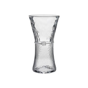 This neatly belted vase is the perfect silhouette for a dozen romantic roses or playful tulips. Brighten up a bedside table or set atop a dresser or desk in your home office.