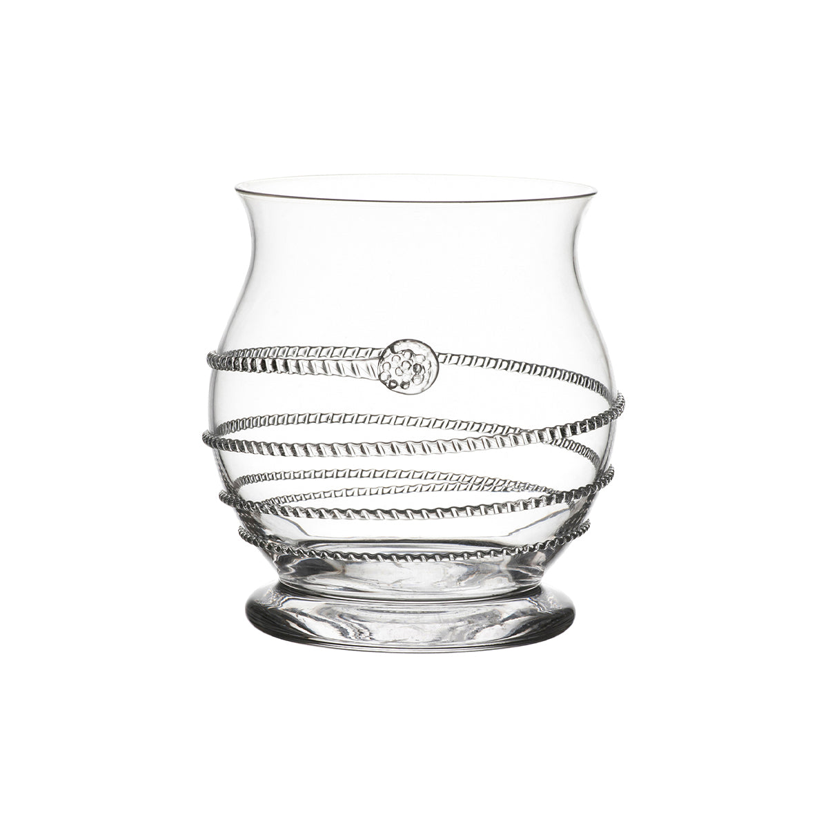 From our Amalia Collection- Let dancing candlelight set the scene for a romantic night with this votive, which can also be used as a vase for petite floral arrangements. Our most prolific Bohemian mouth-blown glass collection features an iconic spiral themed design ascending from its base accented with our signature berry.