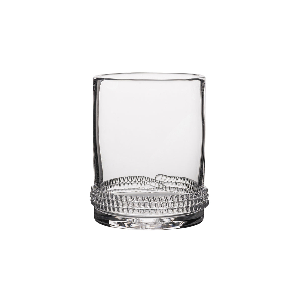 From our Dean Collection - Cheers! Tinkling ice cubes, memorable cocktails and a room full of laughter makes an effervescent Saturday night. Our handsome, mouth blown glass grounded with a subtle glass rope base, compliments the evening with its sturdy feel and sparkling beauty. Raise your glass!