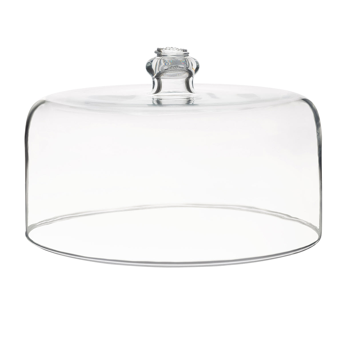 From our Berry & Thread Collection- For the consummate hostess, baker, and those who deem such items a necessity, not a whim...rejoice! This cake dome is constructed of our sturdiest mouth blown glass from Portugal, enabling you to infuse your everyday entertaining with a healthy (and sweet) dose of elegance.