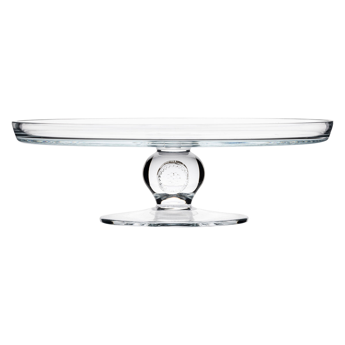 From our Berry & Thread Collection- For the consummate hostess, baker, and those who deem such items a necessity, not a whim...rejoice! This cake pedestal is constructed of our sturdiest mouth blown glass from Portugal, enabling you to infuse your everyday entertaining with a healthy (and sweet) dose of elegance.