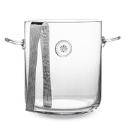 From our Berry & Thread Collection, this blown glass ice bucket with tongs is both transitional and practical to keep your bubbly or vino chilled and ready to serve. Complete with our handsome Berry & Thread medallion in the center, this piece is unmistakably classic at any function. 