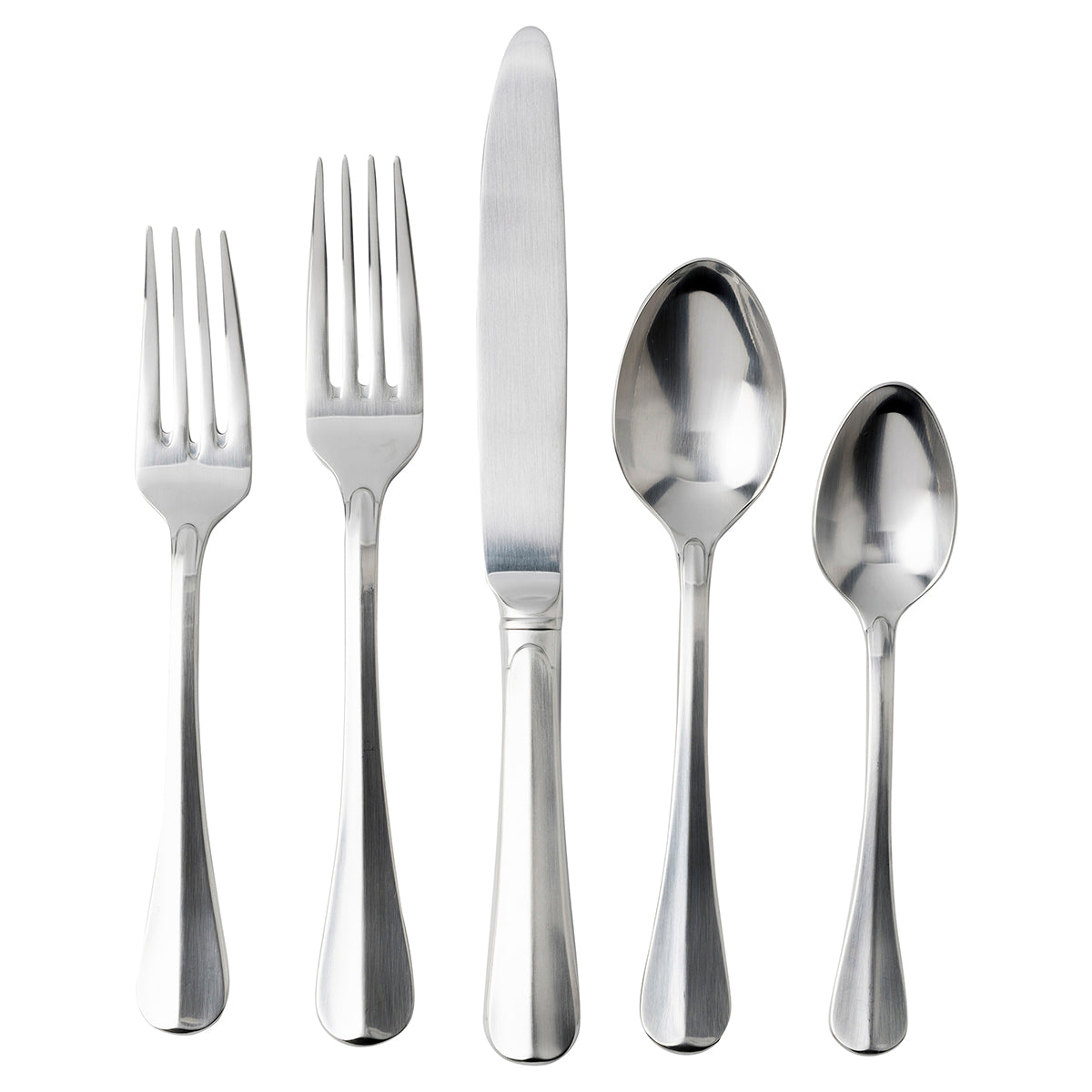 From our Bistro Collection - The joie de vivre radiating from the outdoor cafes of Paris captures the essence of our Bistro flatware. With a lustrous satin-finish, classic center pleat and generous weight, our 19/10 stainless steel flatware bestows a chic timelessness to your table and pays homage to functional beauty.